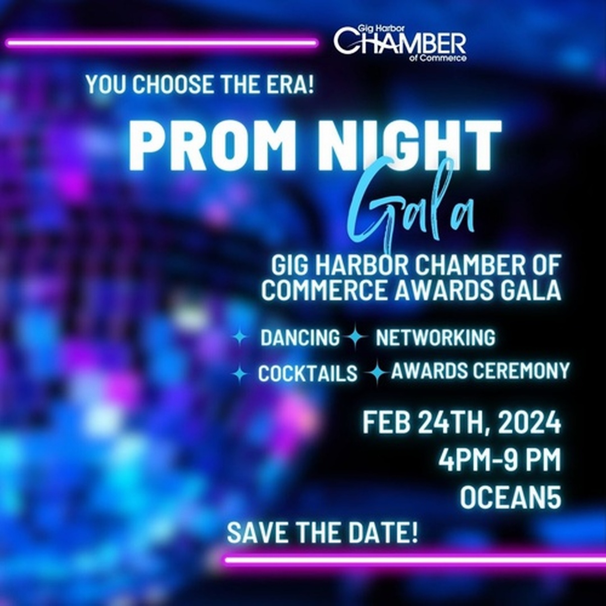 2024 Awards Gala Feb 24, 2024 Gig Harbor Chamber of Commerce, WA